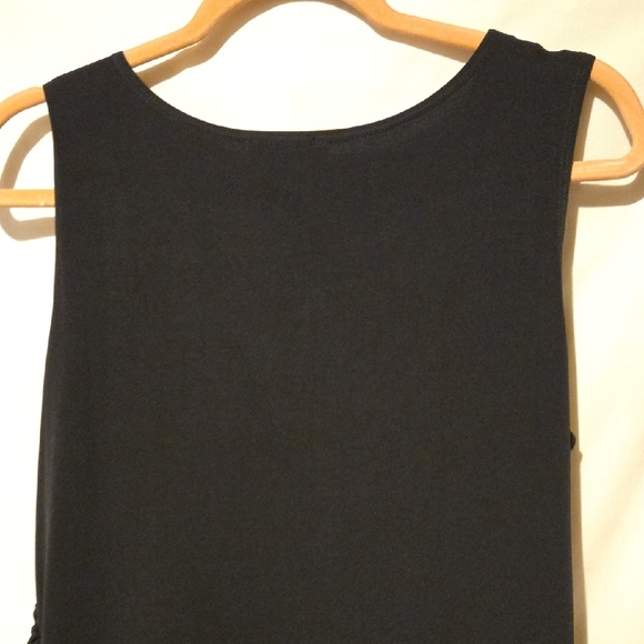 IBisse Little Black Dress Mid Length V Neck Size Large - Picture 8 of 10